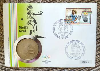 Zestaw Niue Steffi Graf 1988, niski nr. 0022, Seul