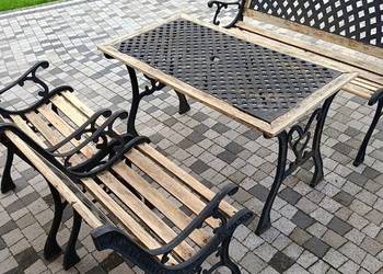 Zestaw ogrodowy, żeliwny, ciężki do renowacji