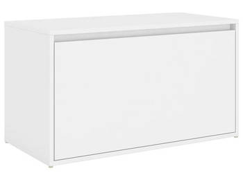 Ławka do przedpokoju biała 80x40x45 cm materiał drewnopochodny WM-808666