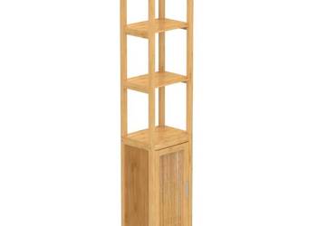 EISL Wysoka szafka z 3 półkami, bambusowa, 40x30x190 cm (SKU:438820)