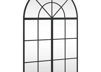 Lustro ścienne czarne 60x90 cm zakończone łukiem żelazo WM-3200605