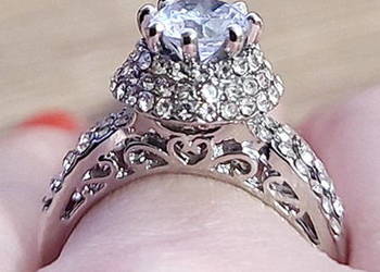 Pierścień posrebrzany, nowy z metką! rozmiar 19