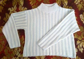 Sweter damski pastelowy modny S 36 półgolf jak nowy!!!