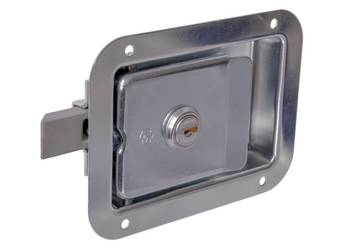 Zamknięcie drzwi 140 x 108 mm z zamkiem w kasecie (stal nierdzewna)