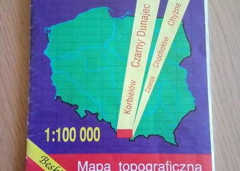 Mapa topograficzna Rabka 1994r. 1:100 000