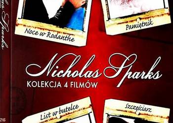 NOCE W RODANTHE, PAMIĘTNIK, LIST W BUTELCE,SZCZĘŚCIARZ 4 DVD
