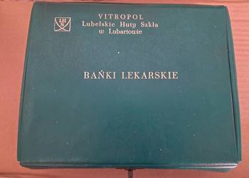 używane bańki lekarskie z prlu huty Vitropol stan db niestety jedna stłuczo
