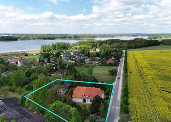 Działka zabudowana starą szkołą|jez.Niepruszewskie