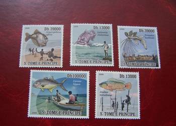 Wyspy Św. Tomasza 2009 MNH Fauna Ryby, Połów Ryb