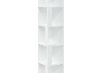 vidaXL Szafka narożna, biała, 33x33x164,5 cm, materiał drewn(SKU:809044)