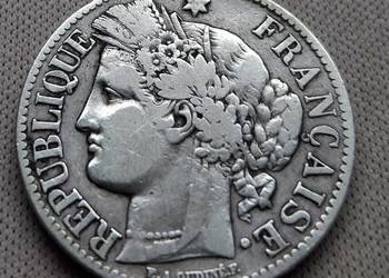 FRANCJA 2 FRANKI-1871 r ,,A,,PARYŻ -SREBRO (O,835)CERES