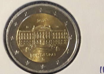 2 Euro Niemcy Bundesrat 2019 r.-men. D
