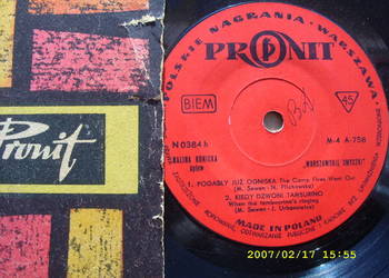 Sing.;Halina Kunicka--Czumbalalajka ; Pronit.