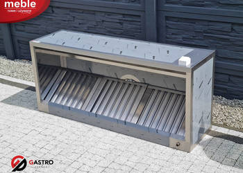 Okap skrzyniowy przyścienny z filtrami 1400x800x450 mm