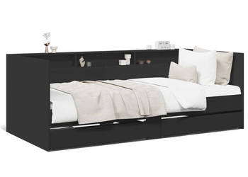 Łóżko dzienne z szufladami bez materaca czarna 75x190 cm WM-3280861