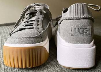 Sportowe buty na roz 38, nowe,szaro zielone skóra zamsz
