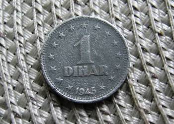 Jugosławia 1 Dinar 1945r - Cynk