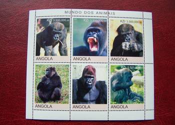 Angola 2000 MNH Fauna Zwierzęta Goryle