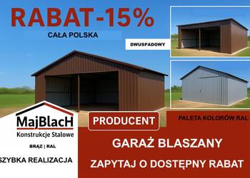 Brązowy Garaż Blaszany – Blaszak – Schowek | Garaże  – Maj-Blach