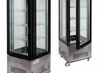 Witryna Chłodnicza Do Kawiarni Cukierni 400l Czarna 65x65x190 Yato Yg-05068