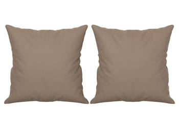 Poduszki ozdobne 2 szt. taupe 40x40 cm mikrofibra WM-349495