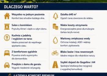 Parterowy dom z garażem i tarasem