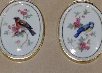 Stary Porcelanowy Obrazek AK KAISER W.GERMANY Vögel  2 szt - Ptaszki