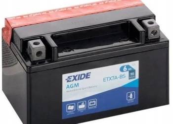Akumulator motocyklowy EXIDE ETX7A-BS YTX7A-BS 12V 6Ah 90A E