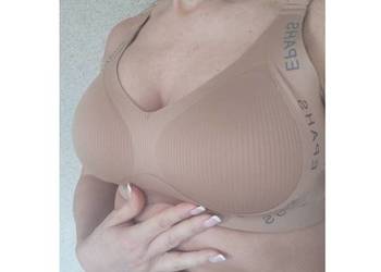 sportowy biustonosz stanik oddychający modelujący soft push-up nude cielis