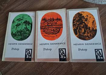 książki z 1968r "potop" Henryk Sienkiewicz tom 1,3,4 st db+