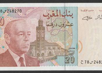 MAROKO 20 DIRHAM 1996 - KRÓL MOHAMMED - STAN BANKOWY UNC