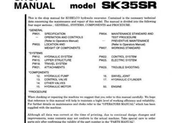 Kobelco SK25SR SK30SR SK35SR instrukcja naprawy