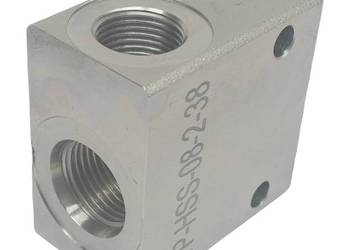 BLOK ZAWORU Dwudrogowy 3/8" BSP 3/4 UNF Stalowy [4109]