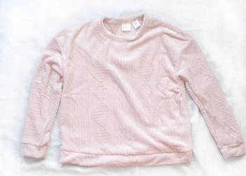 ciepła bluza damska, różowa bluza rozmiar L, pastelowa bluzka z misia L