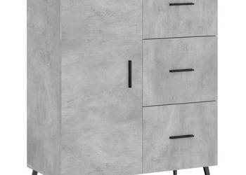 Szafka szarość betonu 695x34x90 cm materiał drewnopochodny WM-827936