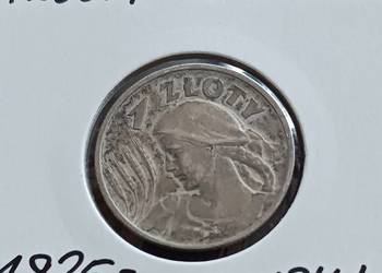 1 Złoty Żniwiarka 1925 r. z kropką-mennica Londyn-Piękna-oryginał