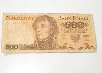 Stary banknot 500 złotych Kościuszko 1982 antyk unikat