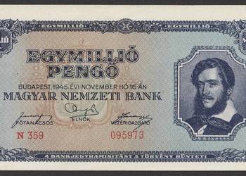 Węgry 1000000 pengo 1945 - N 359 - stan 1/2