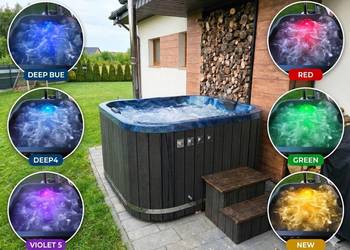 Balia ogrodowa kwadratowa jacuzzi na drewno