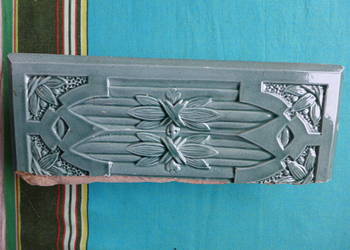 [G6] Oryginalny KAFEL secesja ART DECO dekor XIXw geometria