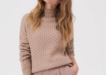 sweter Sinsay w kolorze cappuczino