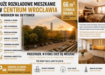 2pok, 66met, Okolice Zielińskiego BALKON/KOMÓRKA/WINDA (Wrocław)