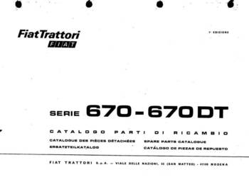 Fiat 670 670DT 750 750DT katalog częsci zamiennych