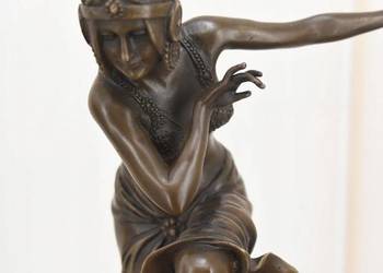 Rzeźba w Stylu Demetre Chiparus - Tancerka - Figura Rzeźba z Brązu