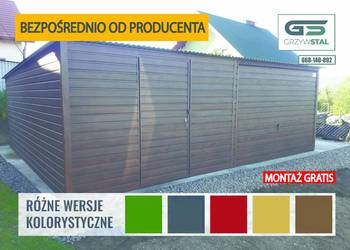 Garaż Blaszany JEDNOSPADOWY |Drewnopodobny| - Wiatka   - GRZYWSTAL