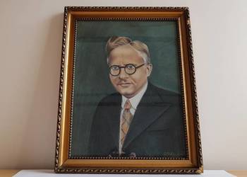 Obraz w ramie pastel z 1944 roku sygnowany polski malarz