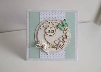 Kartka ręcznie z okazji Pierwszej Komunii Świętej handmade 08