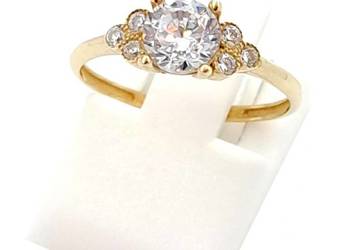 WYPRZEDAŻ !-30% Pierścionek r.12 Złoty pr.333 z kamieniami Z-384