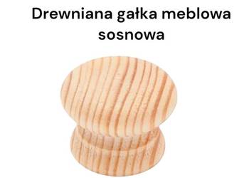 Drewniane gałki uchwyt do mebli sosna
