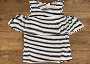 Bluzka damska w paski XS/S/M bluzka odkryte ramiona